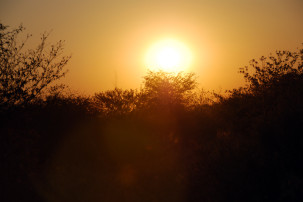 Sonnenuntergang in Namibia