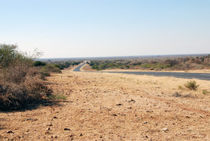 Auf dem Kalahari-Highway