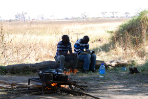 Unser Camp im Okavangodelta