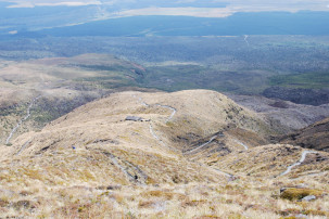 Blick auf Ketetahi Hut